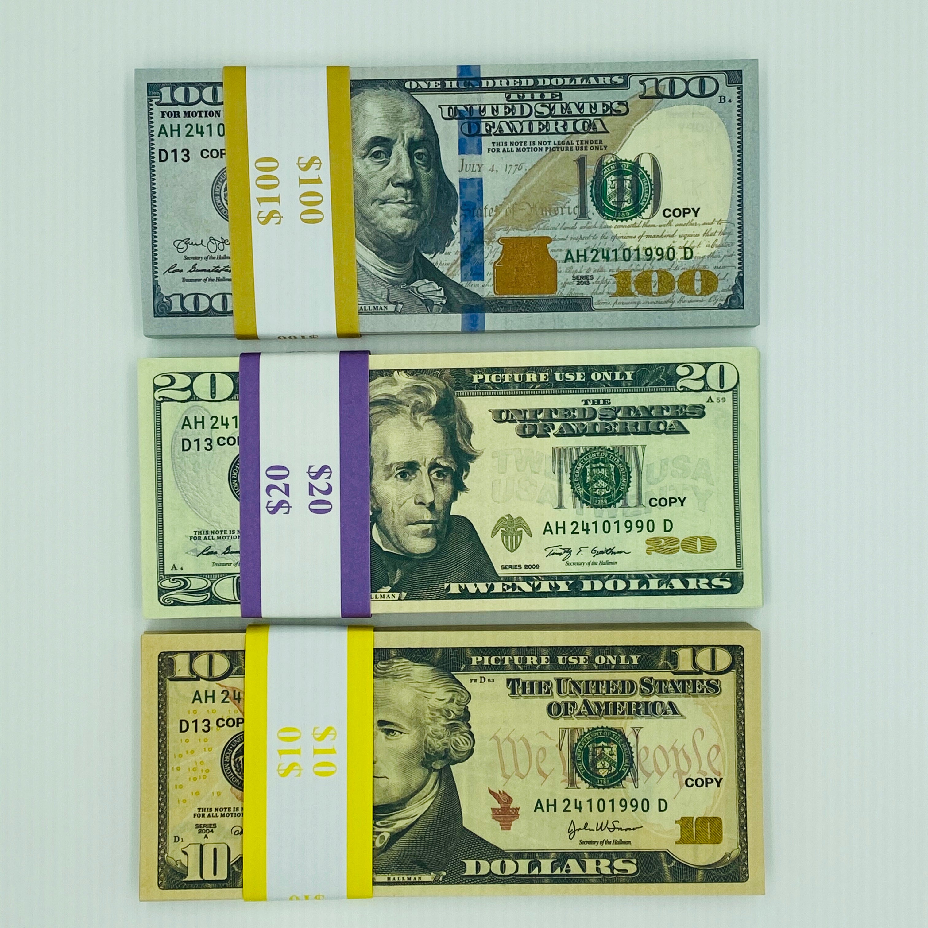 Fake Money 300 PCS Prop Money 100 Dollar Bills Realistic, Full Print 2  Sided Play - Paper Money, Facebook Marketplace