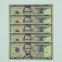 Cargar imagen en el visor de la galería, 400 Pcs $5 Prop Movie Money-Double Sided Looks Real Full Printed Stack
