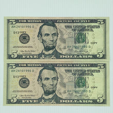 Cargar imagen en el visor de la galería, 100 Pcs $5 Prop Movie Money-Double Sided Looks Real Full Printed Stack
