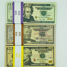 Load image into Gallery viewer, Mix 3 Type 400 Pcs Prop Money-Double Sided Full Print Play Dollar $50,$20,$10
