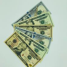 Cargar imagen en el visor de la galería, 100 Pcs Mix 3 Type Prop Money-Double Sided Full Print Fake Dollar $100,$20,$10
