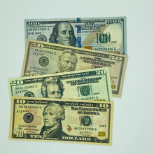 Load image into Gallery viewer, 4 Type Mix Prop Money-Double Sided Full Print fake Dollar 300 Pcs $100,$50,$20,$10
