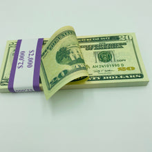 Cargar imagen en el visor de la galería, 2.000 Dollar $20 Prop Movie Money-Double Sided Looks Real Full Printed Stack
