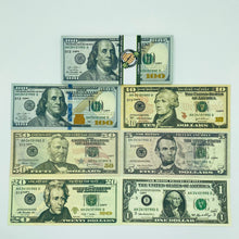 Load image into Gallery viewer, 300 Pcs 6 Type Mix Prop Money-Double Sided Full Print Play Game Dollar
