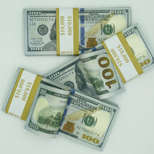 Cargar imagen en el visor de la galería, 400 Pcs $100 Prop Movie Money Replica Double Sided Looks Real Full Printed
