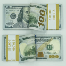 Cargar imagen en el visor de la galería, 200 Pcs $100 Prop Movie Money Replica Double Sided Looks Real Full Printed
