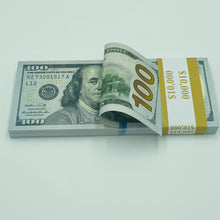 Cargar imagen en el visor de la galería, 200 Pcs $100 Prop Movie Money Replica Double Sided Looks Real Full Printed
