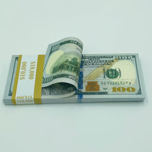 Cargar imagen en el visor de la galería, 400 Pcs $100 Prop Movie Money Replica Double Sided Looks Real Full Printed
