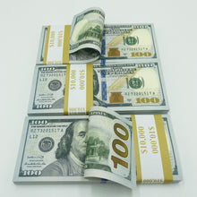 Cargar imagen en el visor de la galería, 400 Pcs $100 Prop Movie Money Replica Double Sided Looks Real Full Printed
