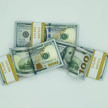 Cargar imagen en el visor de la galería, Realistic Prop Money Double Sided Looks Real Full Printed 100 Pcs $100
