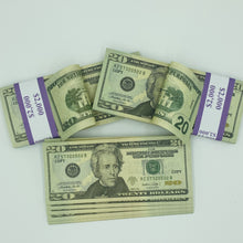 Cargar imagen en el visor de la galería, 200 Pcs $20 Realistic Prop Money Double Sided Looks Real Full Printed Stack
