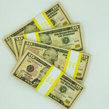 Cargar imagen en el visor de la galería, 300 Pcs $10 Replica Prop Money Double Sided Full Printed Stack
