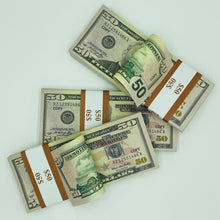 Cargar imagen en el visor de la galería, 100 Pcs 50 US Dollar Replica Prop Money Double Sided Full Printed
