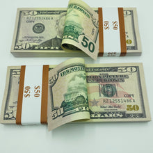 Cargar imagen en el visor de la galería, 100 Pcs 50 US Dollar Replica Prop Money Double Sided Full Printed
