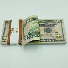 Cargar imagen en el visor de la galería, 100 Pcs 50 US Dollar Replica Prop Money Double Sided Full Printed
