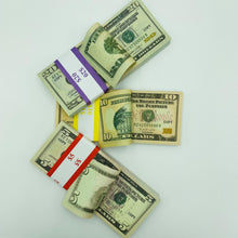 Cargar imagen en el visor de la galería, Prop Money Replica Double Sided Full Print Fake 100 Pcs $20,$10,$5
