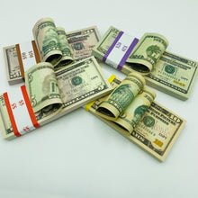 Cargar imagen en el visor de la galería, Prop Money Replica Double Sided Full Print Fake 100 Pcs $50,$20,$10,$5
