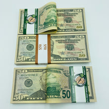 Cargar imagen en el visor de la galería, 5.000 Dollar $50 Prop Money-Double Sided Full Printed Stack
