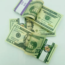 Cargar imagen en el visor de la galería, 8.000 Dollar $20 Prop Movie Money-Double Sided Looks Real Full Printed Stack
