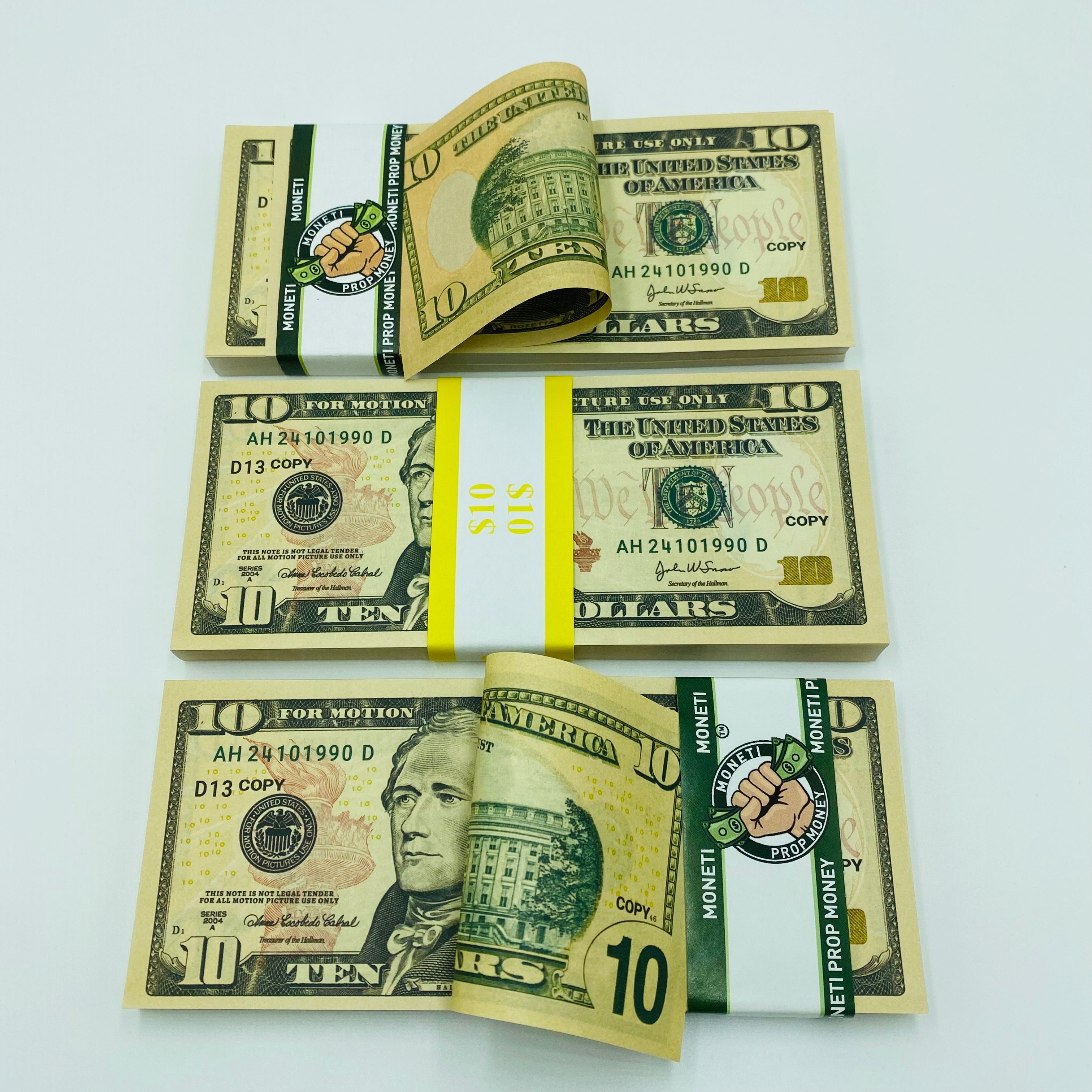 1.000 Dollar $10 Prop Money-Double Sided Full Printed Stack – Moneti ...