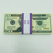 Cargar imagen en el visor de la galería, 2.000 Dollar $20 Prop Movie Money-Double Sided Looks Real Full Printed Stack
