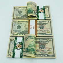 Cargar imagen en el visor de la galería, 5.000 Dollar $50 Prop Money-Double Sided Full Printed Stack
