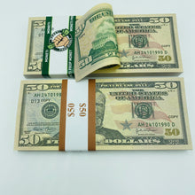 Cargar imagen en el visor de la galería, 5.000 Dollar $50 Prop Money-Double Sided Full Printed Stack
