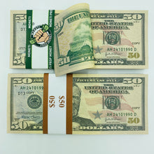 Cargar imagen en el visor de la galería, 5.000 Dollar $50 Prop Money-Double Sided Full Printed Stack
