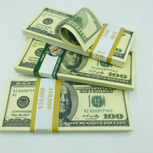 Cargar imagen en el visor de la galería, Old US Dollar Prop Money 100 pcs $100 Fake Money 2 Side Looks Real
