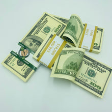 Cargar imagen en el visor de la galería, Old US Dollar Prop Money 100 pcs $100 Fake Money 2 Side Looks Real
