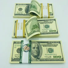 Cargar imagen en el visor de la galería, Old US Dollar Prop Money 100 pcs $100 Fake Money 2 Side Looks Real
