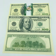 Cargar imagen en el visor de la galería, Old US Dollar Prop Money 100 pcs $100 Fake Money 2 Side Looks Real
