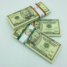 Cargar imagen en el visor de la galería, Old US Dollar Prop Money 100 pcs $50 Fake Money 2 Side Looks Real
