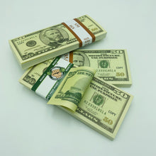 Cargar imagen en el visor de la galería, Old US Dollar Prop Money 100 pcs $50 Fake Money 2 Side Looks Real
