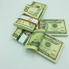 Cargar imagen en el visor de la galería, Old US Dollar Prop Money 100 pcs $50 Fake Money 2 Side Looks Real
